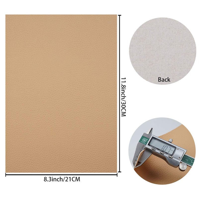 Litchi 8 Pieces 8x12 Inch Litchi Grain Texture Faux Leather Fabric Sheets for Bows and Earrings - Image 3